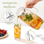 2 Pack 2 Liters 68 oz Square Glass Pitcher - Image 6