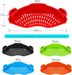 Clip On Strainer Silicone for all Pots and Pans, AUOON Pasta Strainer Clip on - Image 7