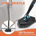 Long Handled Scrub Brush for Shower, 3-in-1 Cleaning Brushes - Image 2