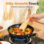 Wooden Spoons for Cooking Bamboo Utensils Set - Image 3