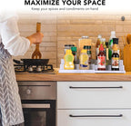 CiWiVOKi 3-Tier Expandable Spice Rack, Plastic Spice Rack Organizer - Image 4