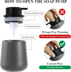 BosilunLife Foam Soap Dispenser - 12 oz Bathroom Lotion Hand Pump Dispenser - Image 4