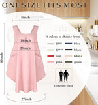 Apron for Women with Pocket Cotton Linen, Japanese Cross Back Apron for - Image 2