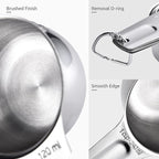 Measuring Cups and Spoons 12 Pieces: U-Taste 18/8 Stainless Steel Kitchen Metal - Image 6
