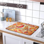 Fall Dish Drying Mats for Kitchen Counter Maple Leaf Cardinal Birds Dish - Image 5