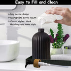 Black Glass Soap Dispenser Set - Image 3