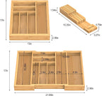 Bamboo Kitchen Drawer Organizer, Expandable Silverware Organizer - Image 5