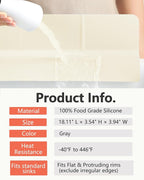 Kitchen Sink Splash Guard 18" 23" 30" Self-Draining Silicone Water Guard - Image 9