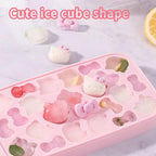 Ice Tray with Lid and Bin and Ice Scoop, Cartoon Silicone Ice Molds, 24 Holes - Image 2