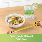 Hrunkfg100 Pcs Bowl Covers Plastic Wrap, Reusable Elastic Food Cover, Extra - Image 3