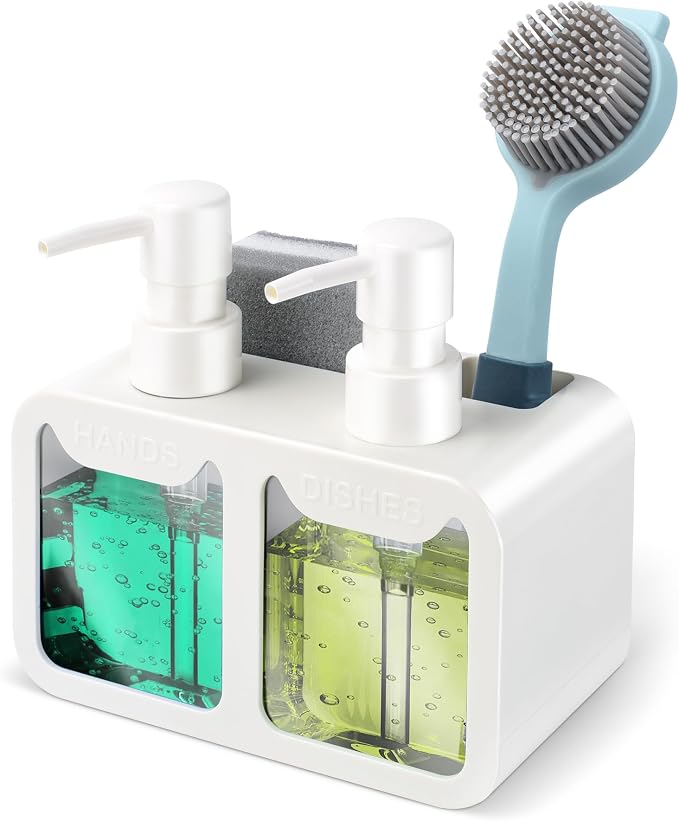 Kitchen Hand Soap and Dish Soap Dispenser Set, Dual Soap Dispenser by Bestseek