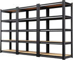 3-Pack 5-Tier Heavy Duty Garage Shelving Units by Unknown