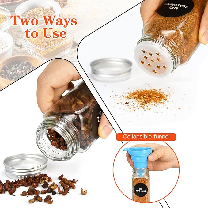 DkOvn 36pcs Glass Spice Jars, 4oz Empty Spice Jars - Image 3