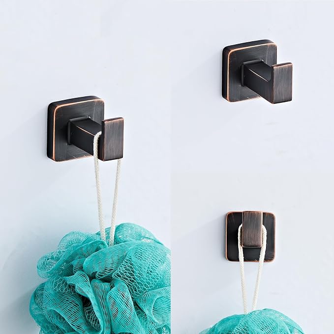 Bathroom Hardware Set 4 Pieces, Oil Rubbed Bronze Towel Bar Set Stainless Steel - Image 5