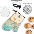 Sea Turtles Beach Oven Mitts and Pot Holders Sets of 3 Nautical Kitchen Decor - Image 5