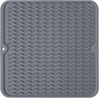 Silicone Dish Drying Mat, Non-Slip Easy Clean Sink Mat Large Heat-resistant by MODENGKONGJIAN