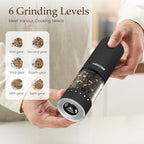 Newise Electric Salt & Pepper Grinder Set, Rechargeable - Image 3