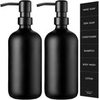 GMISUN Black Soap Dispenser, 2 Pack Matte Black Hand Soap Dispensers Bathroom by GMISUN