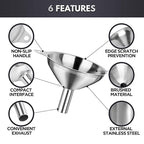 Kitchen Funnels for Filling Bottles, YGDZ 3pcs Small/Medium/Large Food Grade - Image 3