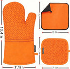 Oven Mitts and Pot Holders Sets 6pcs, Kitchen Oven Glove, High Heat Resistant - Image 2