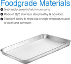 Cookie Sheet and Cooling Rack Set, 16 inch Stainless Steel Baking Pan - Image 4