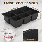 Optish Large Ice Cube Molds, 3 Pack Whiskey Square Ice Molds, 1.8 Inch Big Ice - Image 3