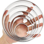 6 PCS Round Cookie Cutters, Stainless Steel Biscuit Cutters by Unknown