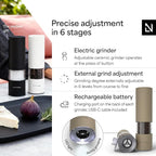 LARS NYSØM Electric Salt and Pepper Grinder Set I Automatic Salt and Pepper - Image 2