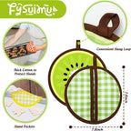 FYSUIMU 4 Pack Fruit Pot Holder Heat Resistant Orange Lemon Kiwi Watermelon - Image 2