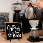Coffee Bar Decor Sign, Rustic Wooden Plaque Coffee Sign - Image 6