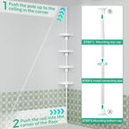 shuang qing 4-Tier Corner Shower Caddy Tension Pole Organizer - Image 6