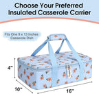 Corduroy Casserole Carrier, Insulated Lasagna Lugger - Image 2