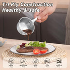 Mini Sauce Pan, Tri-Ply Stainless Steel Pot - Image 3