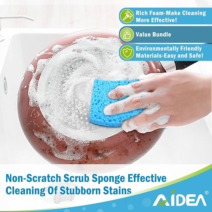 AIDEA Sponges Kitchen, Non Scratch Scrub Sponge, Sponges - Image 5