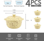 4-Piece 10 Oz Mini Ceramic Cocotte Set - Image 3