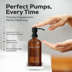 Amber Glass Soap and Lotion Dispenser Set - Image 4