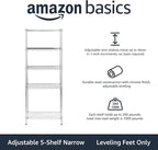 Amazon Basics 5-Shelf Adjustable Storage Shelving Unit - Image 4