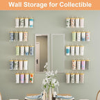 upsimples 8 Pack Acrylic Shelves Wall Organizer and Storage, Toy Cars, Kids - Image 7
