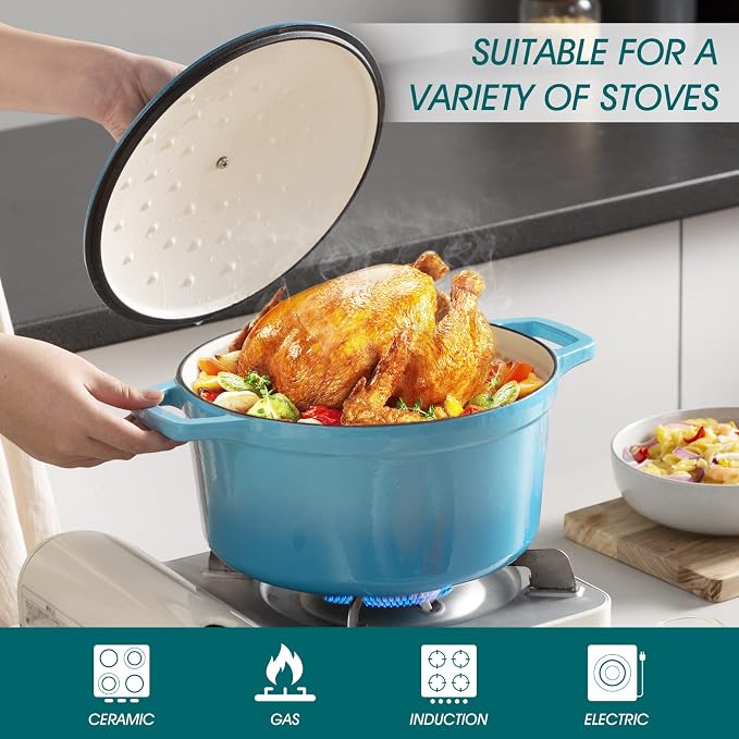 vancasso 6 QT Enameled Cast Iron Dutch Oven - Image 3