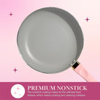 Paris Hilton Epic Nonstick Pots and Pans Set, Tempered Glass Lids, Soft Touch - Image 5