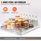 VEVOR 21.5" Wx21 Dx3.5 H Pull Out Cabinet Organizer, Heavy Duty Slide Out - Image 4