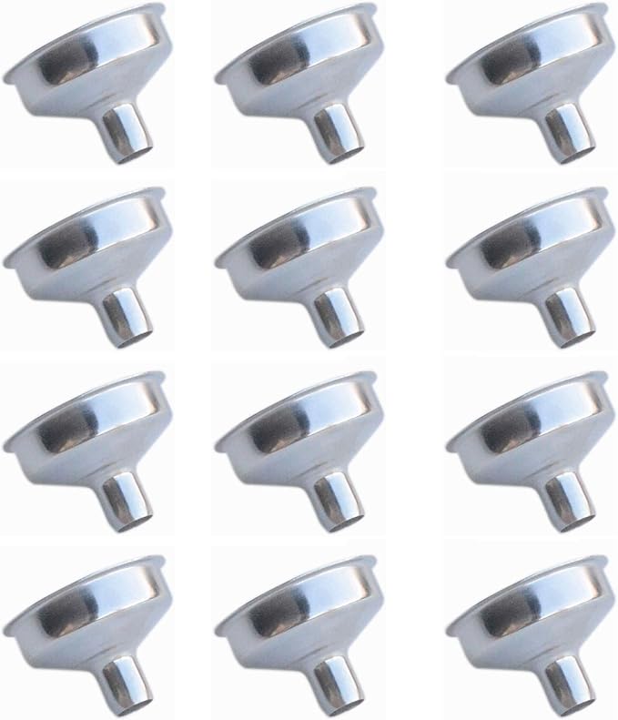 12 Pcs Stainless Steel Mini Funnels 1.25 Inch by Yansanido