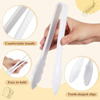 Tessco for you 50 Pcs Plastic Tongs for Serving Bulk, 9 Inch Plastic Disposable - Image 3