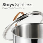 CAROTE 2Qt Stainless Steel Saucepan Set, Non-Toxic 3-Ply Stainless Steel - Image 6