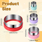 4 Pcs Round Cookie Cutter Set, Stainless Steel Circle Biscuit Cutters, 4 Sizes - Image 2