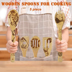 5 Cartoon Wooden Spoons for Cooking - Image 5