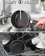 Cook N Home Nonstick Sauce Pan Set 1Qt and 2Qt - Image 6