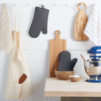 KITCHENAID Ribbed Soft Silicone Oven Mitt 2-Pack Set, Charcoal Grey - Image 2