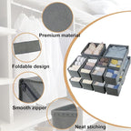 Fordonral 16 Pack Drawer Organizer Clothes, Foldable Fabric Dresser Organizer - Image 4