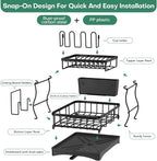 2 Tier Dish Rack, Carbon Steel Dish Drying Rack - Image 9
